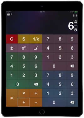 how to add fraction on iphone calculator